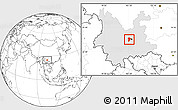 Blank Location Map of Anning, highlighted parent region