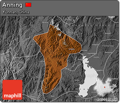 Physical Map of Anning, desaturated