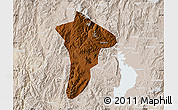 Physical Map of Anning, lighten