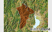 Physical Map of Anning, satellite outside