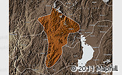 Physical Map of Anning, semi-desaturated