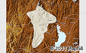 Shaded Relief Map of Anning, physical outside