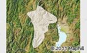 Shaded Relief Map of Anning, satellite outside