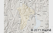 Shaded Relief Map of Anning, semi-desaturated