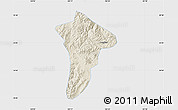 Shaded Relief Map of Anning, single color outside