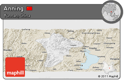 Classic Style Panoramic Map of Anning