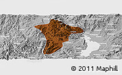 Physical Panoramic Map of Anning, lighten, desaturated