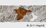 Physical Panoramic Map of Anning, lighten, semi-desaturated