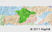 Political Panoramic Map of Anning, lighten