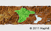 Political Panoramic Map of Anning, physical outside