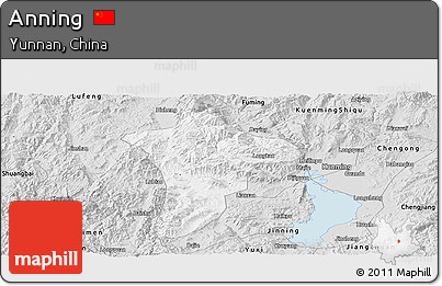Silver Style Panoramic Map of Anning