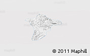 Silver Style Panoramic Map of Anning, single color outside