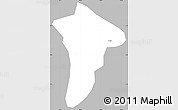 Gray Simple Map of Anning, single color outside