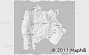 Gray 3D Map of Baoshan, single color outside