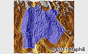 Political 3D Map of Baoshan, physical outside