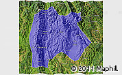 Political 3D Map of Baoshan, satellite outside