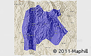 Political 3D Map of Baoshan, shaded relief outside