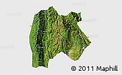 Satellite 3D Map of Baoshan, single color outside