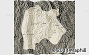 Shaded Relief 3D Map of Baoshan, darken