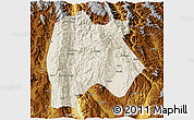 Shaded Relief 3D Map of Baoshan, physical outside