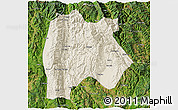 Shaded Relief 3D Map of Baoshan, satellite outside