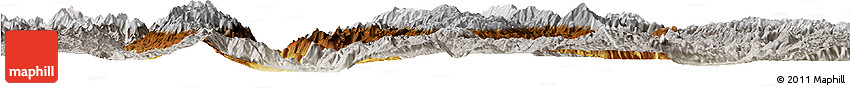 Physical Horizon Map of Baoshan, lighten, semi-desaturated