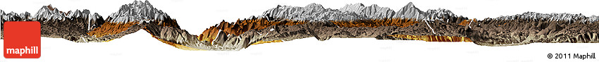 Physical Horizon Map of Baoshan, semi-desaturated