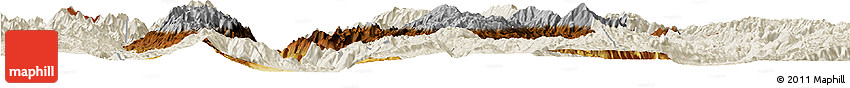 Physical Horizon Map of Baoshan, shaded relief outside