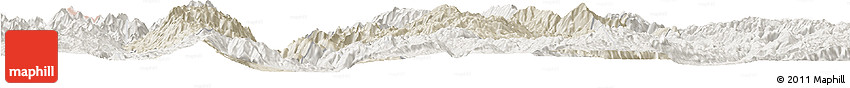 Shaded Relief Horizon Map of Baoshan, lighten Shaded Relief Horizon Map of Baoshan, lighten