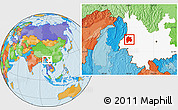 Political Location Map of Baoshan, highlighted parent region