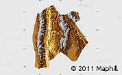 Physical Map of Baoshan, cropped outside