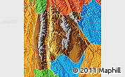 Physical Map of Baoshan, political outside