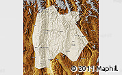 Shaded Relief Map of Baoshan, physical outside