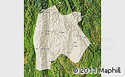 Shaded Relief Map of Baoshan, satellite outside