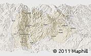 Shaded Relief Panoramic Map of Baoshan, lighten
