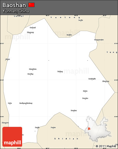 Classic Style Simple Map of Baoshan
