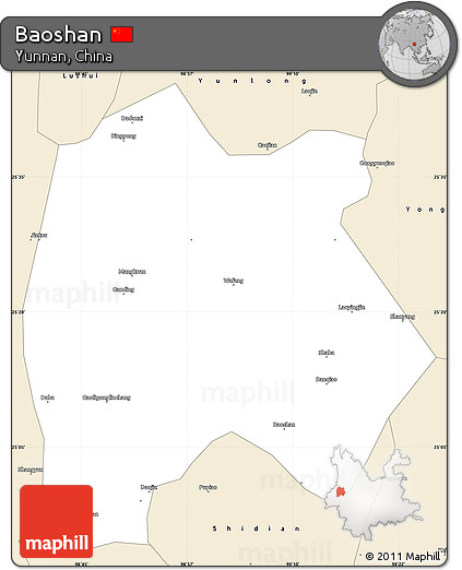 Classic Style Simple Map of Baoshan