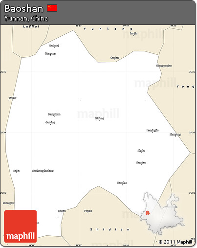 Classic Style Simple Map of Baoshan