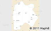 Classic Style Simple Map of Baoshan, single color outside
