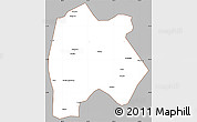 Gray Simple Map of Baoshan, cropped outside