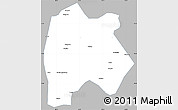 Gray Simple Map of Baoshan, single color outside