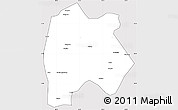 Silver Style Simple Map of Baoshan, cropped outside