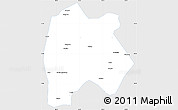Silver Style Simple Map of Baoshan, single color outside
