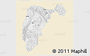 Classic Style 3D Map of Changning, single color outside