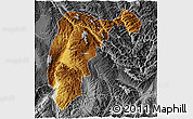 Physical 3D Map of Changning, desaturated
