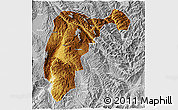 Physical 3D Map of Changning, lighten, desaturated