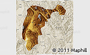 Physical 3D Map of Changning, shaded relief outside