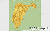 Savanna Style 3D Map of Changning, single color outside
