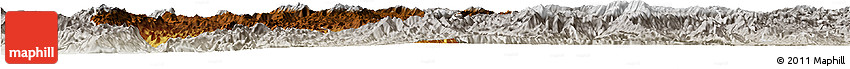 Physical Horizon Map of Changning, lighten, semi-desaturated