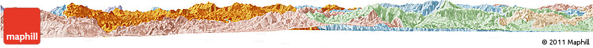Political Horizon Map of Changning, lighten